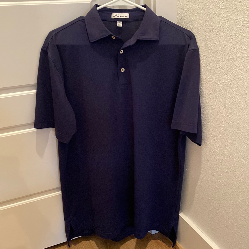 Peter Millar navy performance/golf polo